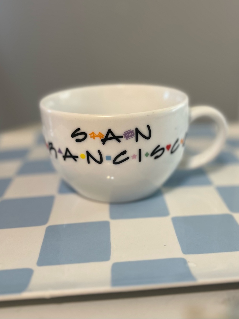 San Francisco “friends” Decorative White Ceramic Mug Bowl